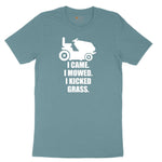 I Came I Mowed I Kicked Grass Ladies Short Sleeve Tee - Surf Blackout