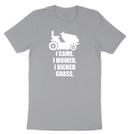 I Came I Mowed I Kicked Grass Short Sleeve Tee - Athletic Heather Grey