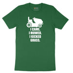 I Came I Mowed I Kicked Grass Short Sleeve Tee - Athletic Kelly