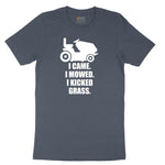 I Came I Mowed I Kicked Grass Toddler Short Sleeve Tee - Heather Navy