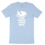 I Came I Mowed I Kicked Grass Youth Short Sleeve Tee - Light Blue