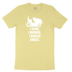 I Came I Mowed I Kicked Grass Youth Short Sleeve Tee - Yellow