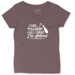 I Can Wine All I Want I'm Retired Ladies Curvy Tee - Sangria Blackout