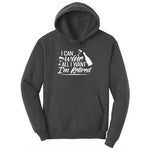 I Can Wine All I Want I'm Retired Ladies Hoodie - Dark Heather Grey