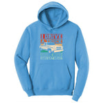 I Drive a Truck Drink Beer and Eat Meat Ladies Hoodie - Aquatic Blue