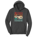 I Drive a Truck Drink Beer and Eat Meat Ladies Hoodie - Dark Heather Grey