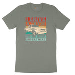 I Drive a Truck Drink Beer and Eat Meat Ladies Short Sleeve Tee - Bamboo Blackout
