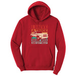 I Drive a Truck Drink Beer and Eat Meat Hoodie - Red