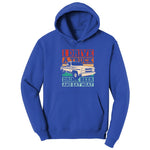 I Drive a Truck Drink Beer and Eat Meat Hoodie - True Royal