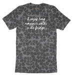 I Enjoy Long Romantic Walks to the Fridge Ladies Short Sleeve Tee - Black Leopard
