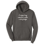 I Enjoy Long Romantic Walks to the Fridge - Mens & Ladies T-Shirt Hoodie - Charcoal