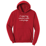 I Enjoy Long Romantic Walks to the Fridge - Mens & Ladies T-Shirt Hoodie - Red