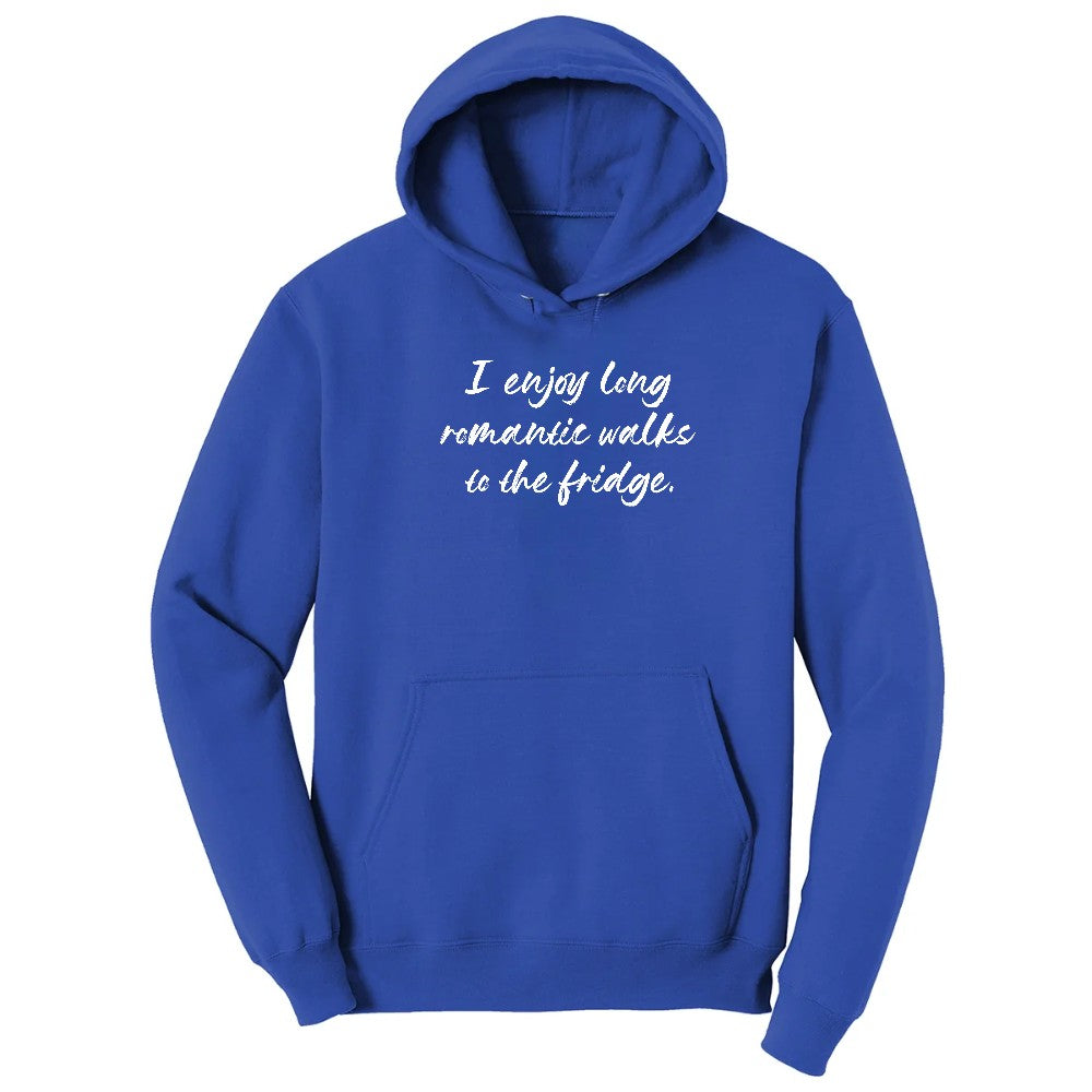 I Enjoy Long Romantic Walks to the Fridge - Mens & Ladies T-Shirt Hoodie - True Royal