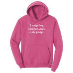 I Enjoy Long Romantic Walks to the Fridge Youth Hoodie - Sangria