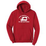 I Enjoy Romantic Walks to the Taco Truck - Mens & Ladies T-Shirt Hoodie - Red