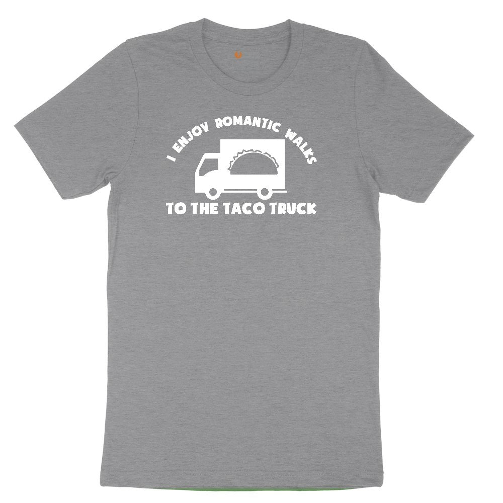 I Enjoy Romantic Walks to the Taco Truck Youth Short Sleeve Tee - Athletic Heather