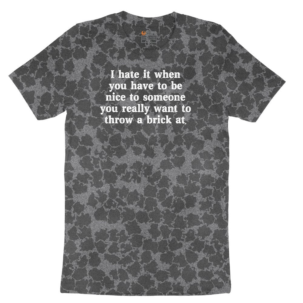 I Hate It When You Have to Be Nice to Someone Ladies Short Sleeve Tee - Black Leopard
