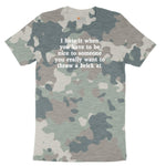 I Hate It When You Have to Be Nice to Someone Ladies Short Sleeve Tee - Vintage Camo