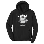 I Hate Morning People Cat Design Hoodie - Jet Black