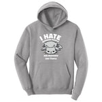I Hate Morning People Cat Design Toddler Hoodie - Athletic Heather