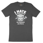 I Hate Morning People Cat Design Toddler Short Sleeve Tee - Dark Heather Grey