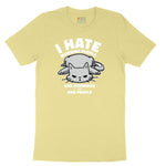 I Hate Morning People Cat Design Toddler Short Sleeve Tee - Yellow