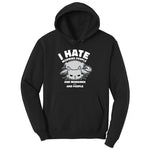 I Hate Morning People Cat Design Youth Hoodie - Jet Black