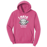 I Hate Morning People Cat Design Youth Hoodie - Sangria