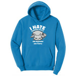 I Hate Morning People Cat Design Youth Hoodie - Sapphire