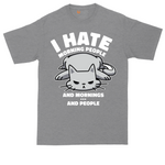 I Hate Morning People and Mornings and People tall t-shirt for men in Athletic Heather