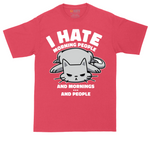 I Hate Morning People and Mornings and People tall t-shirt for men in Heather Red