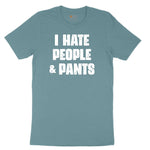 I Hate People and Pants Ladies Short Sleeve Tee - Surf Blackout
