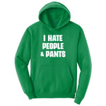 I Hate People and Pants Youth Hoodie - Kelly Green