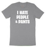 I Hate People and Pants Youth Short Sleeve Tee - Athletic Heather