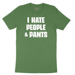 I Hate People and Pants Youth Short Sleeve Tee - Athletic Kelly