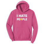 I Hate People Ladies Hoodie - Sangria