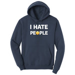 I Hate People - Mens & Ladies T-Shirt Hoodie - Navy
