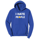 I Hate People - Mens & Ladies T-Shirt Hoodie - True Royal