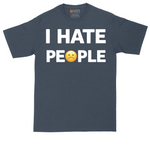 I Hate People tall t-shirt for men in Heather Navy