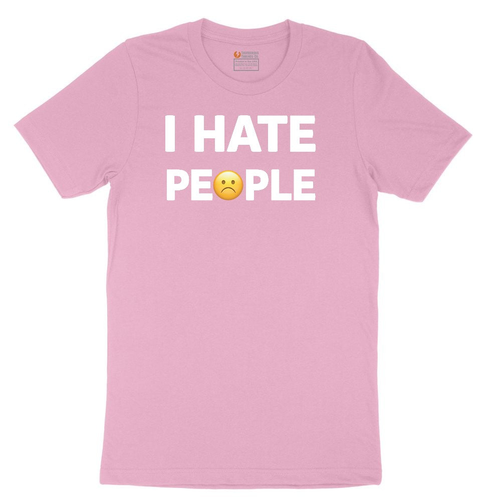 I Hate People Toddler Short Sleeve Tee - Candy Pink