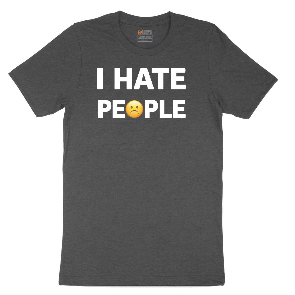 I Hate People Toddler Short Sleeve Tee - Dark Heather Grey