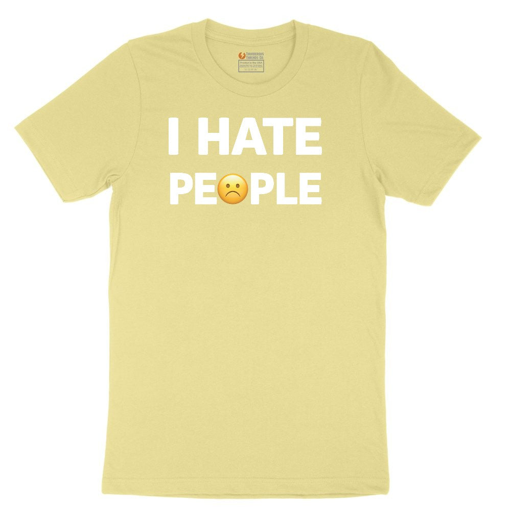 I Hate People Toddler Short Sleeve Tee - Yellow