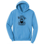 I Have a Fuzzy Daddy Youth Hoodie - Aquatic Blue