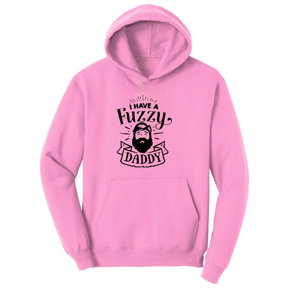 I Have a Fuzzy Daddy Youth Hoodie - Candy Pink