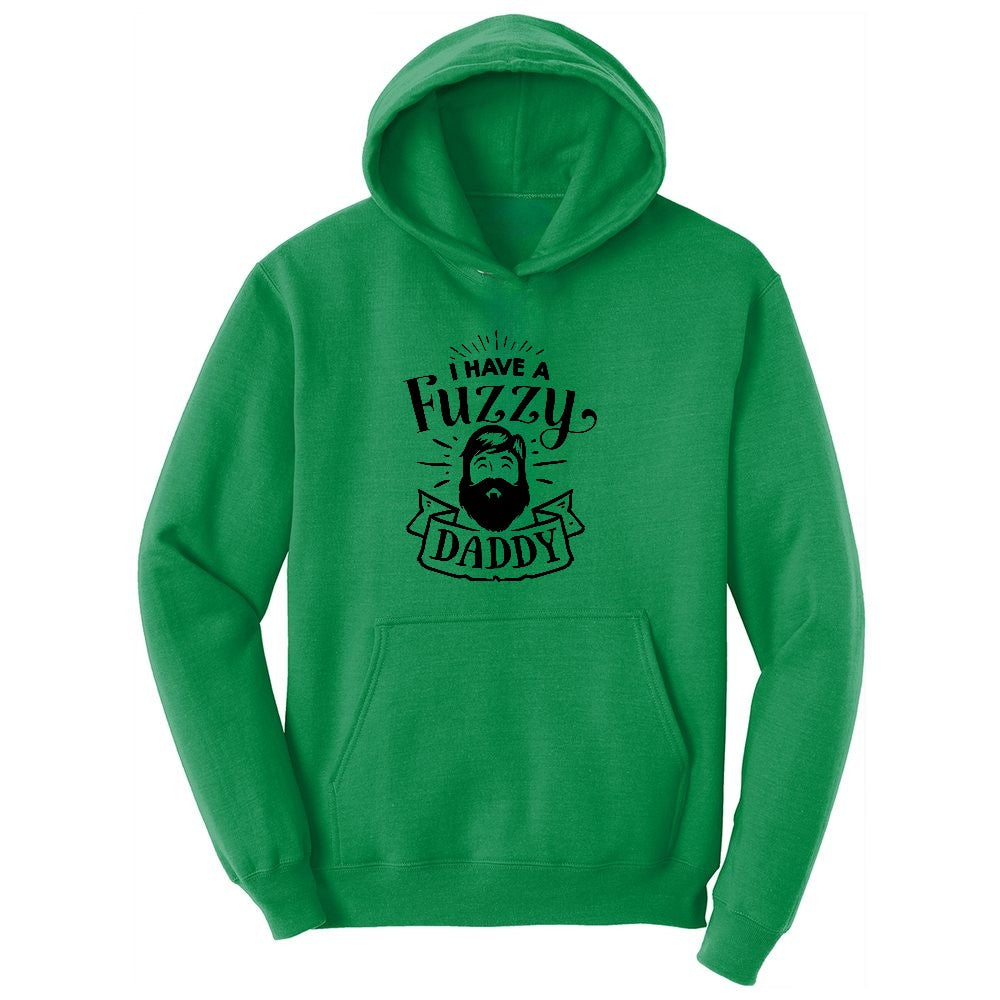 I Have a Fuzzy Daddy Youth Hoodie - Kelly Green