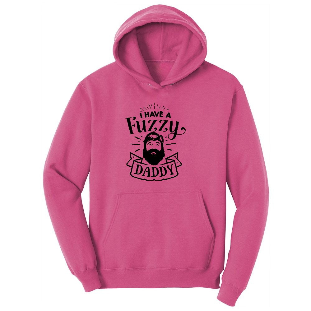 I Have a Fuzzy Daddy Youth Hoodie - Sangria