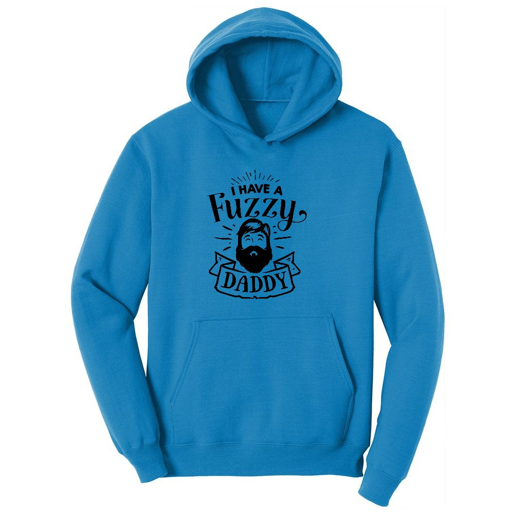 I Have a Fuzzy Daddy Youth Hoodie - Sapphire