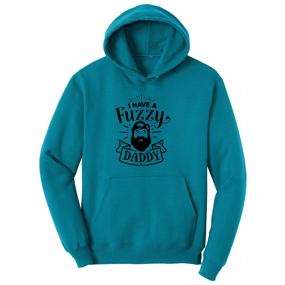 I Have a Fuzzy Daddy Youth Hoodie - Teal
