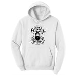I Have a Fuzzy Daddy Youth Hoodie - White