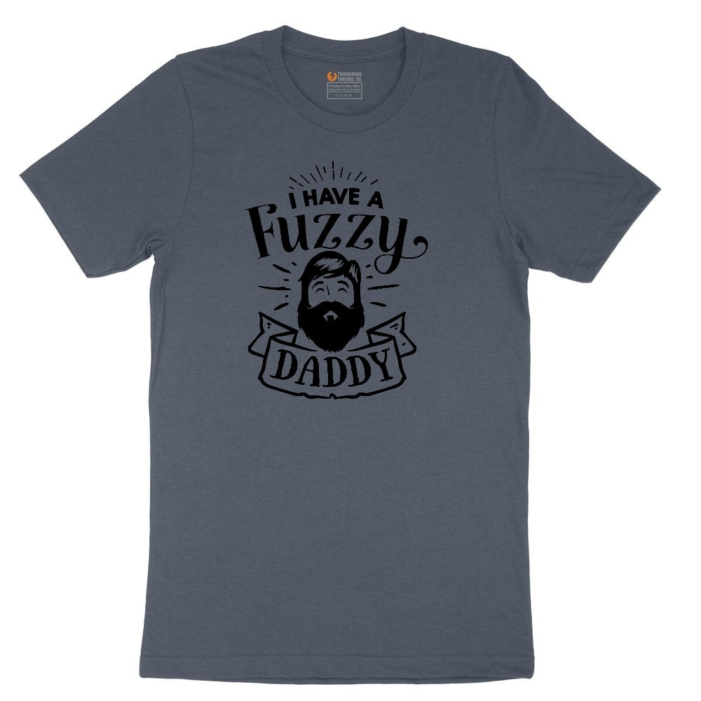 I Have a Fuzzy Daddy Youth Short Sleeve Tee - Heather Navy